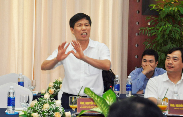 Bộ trưởng Nguyễn Ngọc Thiện phát biểu tại buổi làm việc.
